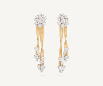 MARRAKECH 18K Yellow Gold Double-Strand Drop Earrings with Diamond Clusters OG415_B_YW_M5
