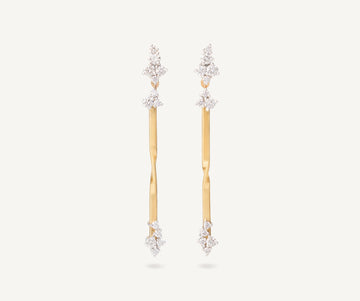 MARRAKECH 18K Yellow Gold Drop Earrings with Diamond Clusters OG420_B_YW_M5