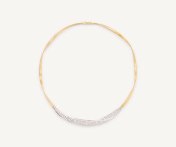 MARRAKECH 18K Yellow Gold Necklace with Diamond Pavé Crossover CG750_B1_YW_M5