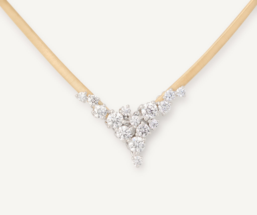 MARRAKECH 18K Yellow Gold Necklace with Diamond V-Cluster CG862_B_YW_M5