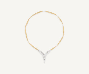 MARRAKECH 18K Yellow Gold Supreme Necklace with Diamond V-Cluster CG861_B_YW_M5