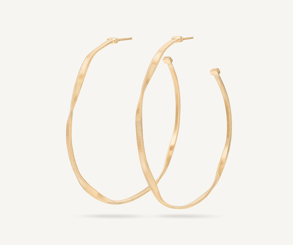 18K Yellow Gold Twisted Large Hoops – Marco Bicego