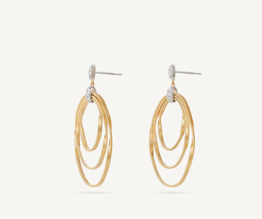MARRAKECH ONDE 18K Yellow Gold and Diamond Concentric Earrings OG373_B_YW_M5