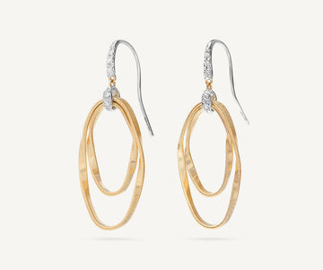 MARRAKECH ONDE 18K Yellow Gold and Diamond Concentric Hook Earrings OG372-A_B1_YW_M5