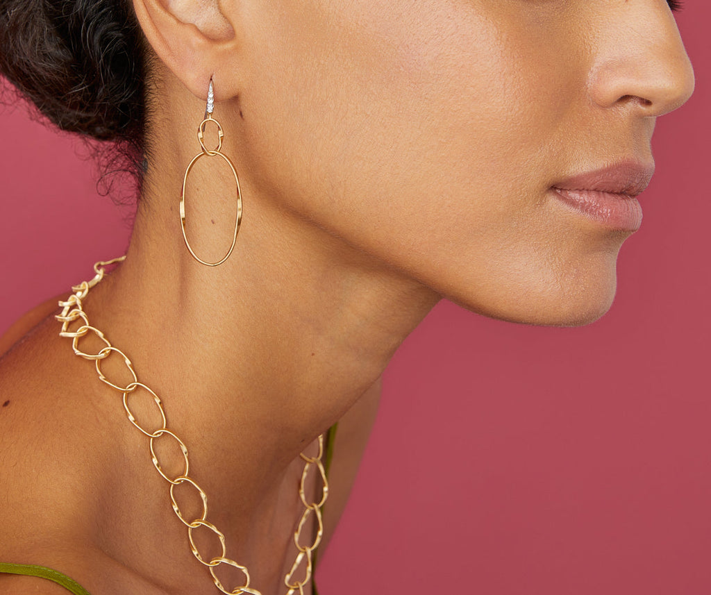 MARRAKECH ONDE 18K Yellow Gold and Diamond Double Drop Earrings OG369-A_B_YW_M5