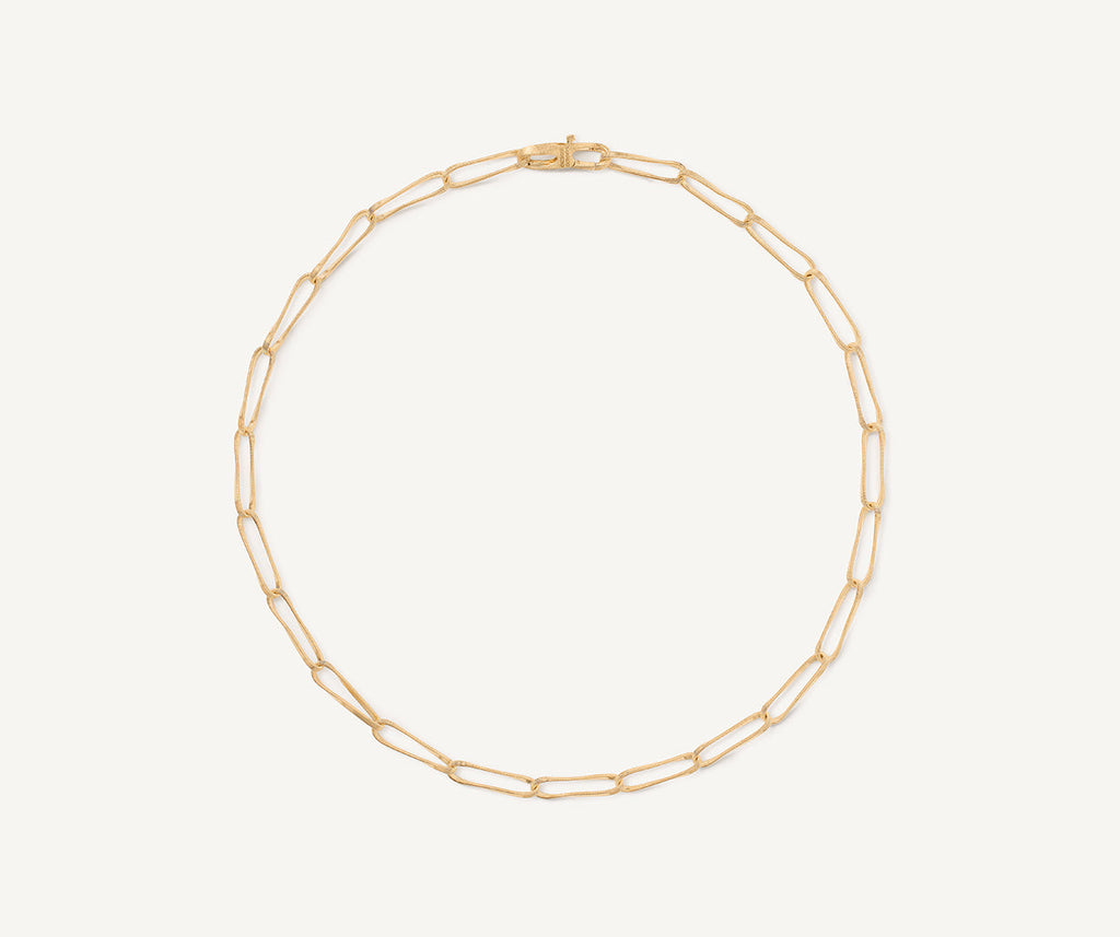 MARRAKECH ONDE 18K Yellow Gold Twisted Coil Link Necklace CG842__Y_01