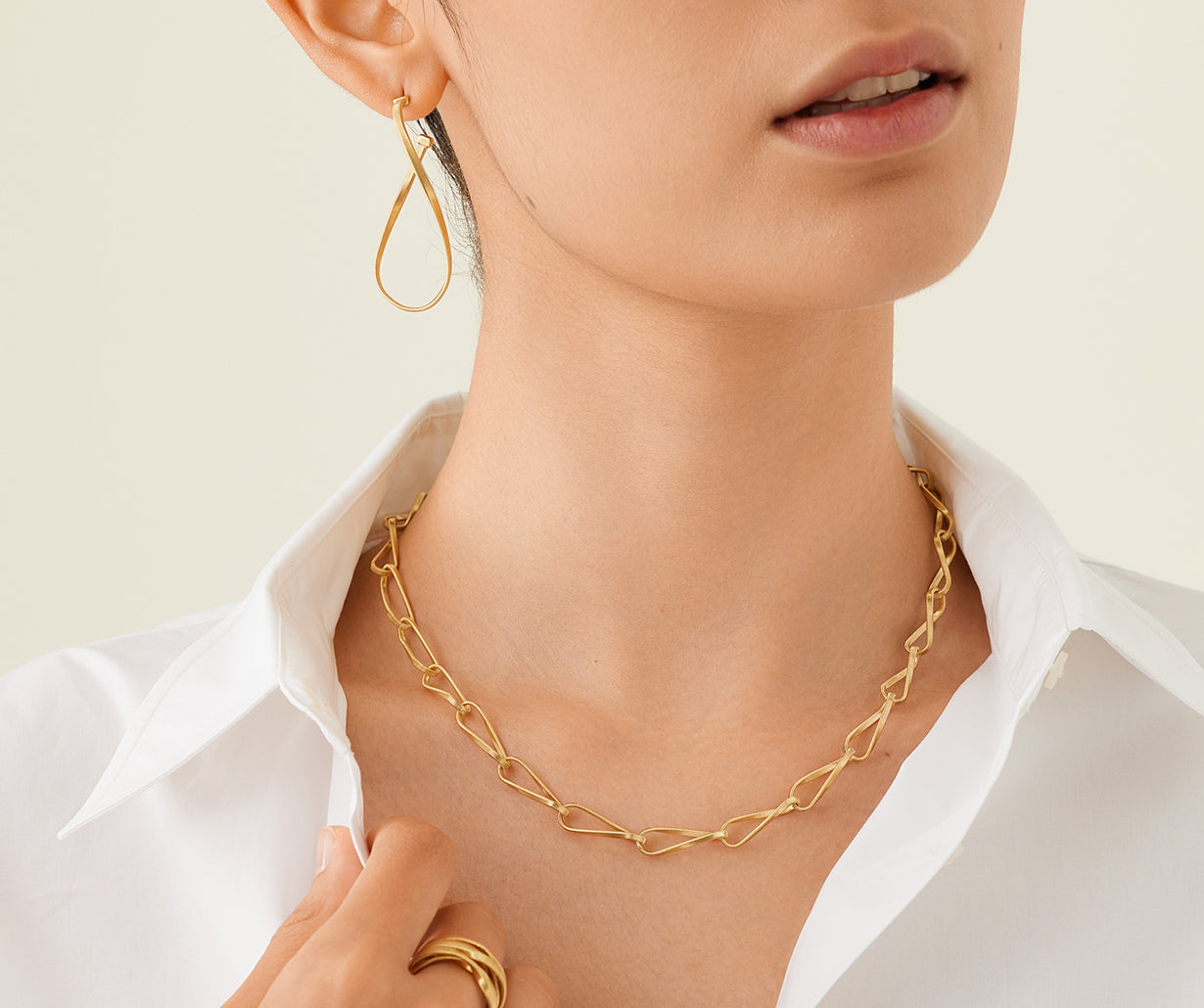18K Yellow Gold Twisted Coil Link Necklace – Marco Bicego