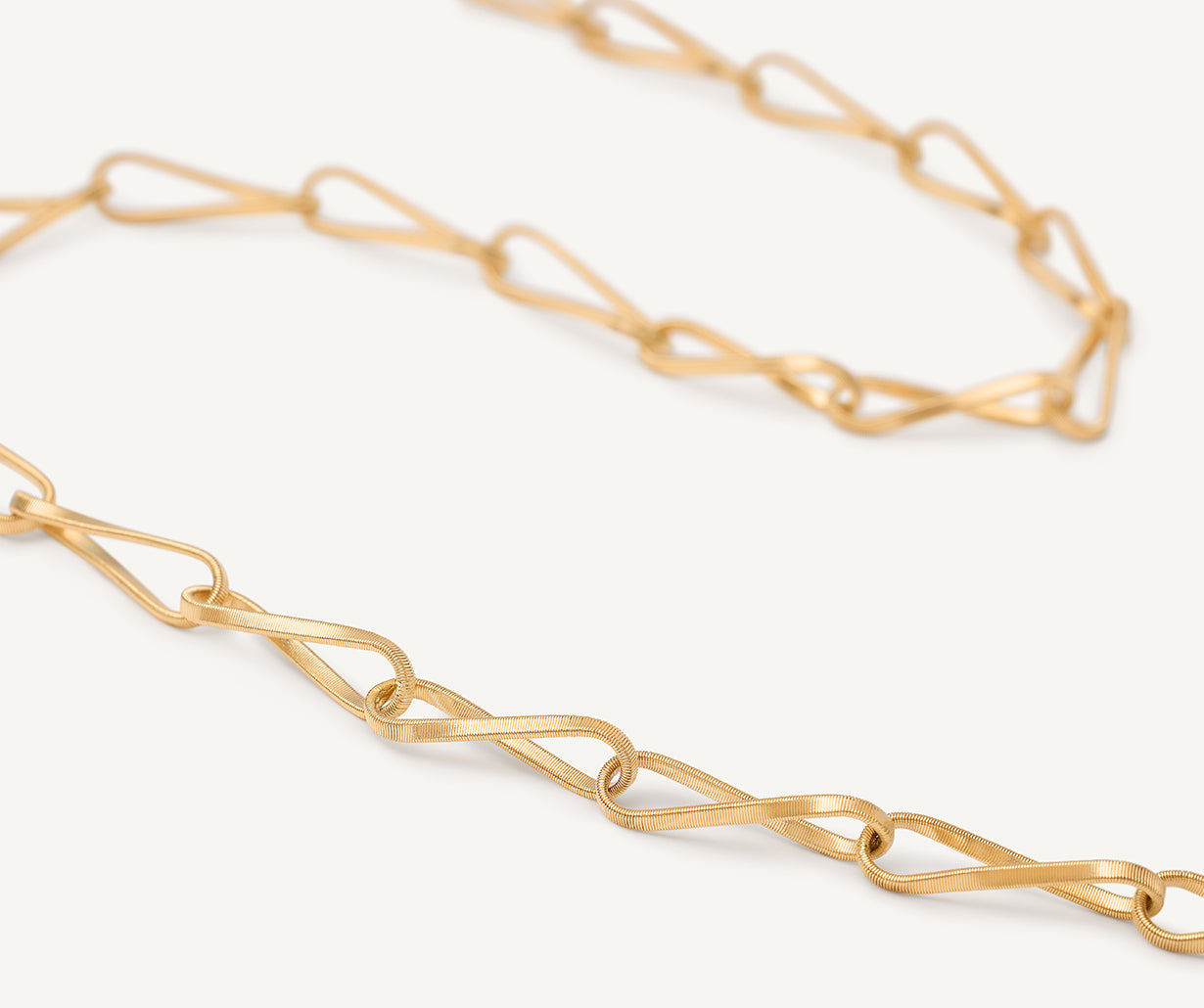 18K Yellow Gold Coil Link Necklace, 18