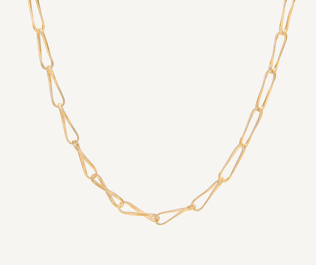 MARRAKECH ONDE 18K Yellow Gold Twisted Coil Link Necklace CG842__Y_01