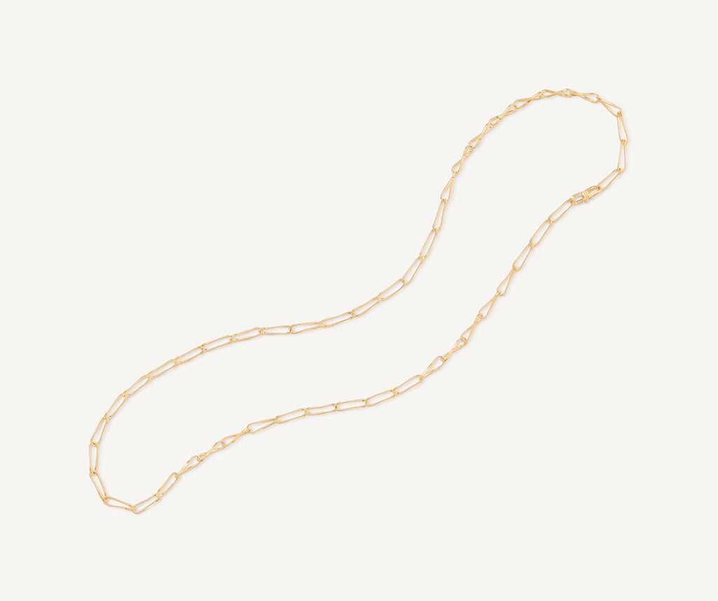 MARRAKECH ONDE 18K Yellow Gold Twisted Coil Long Link Necklace CG843__Y_01