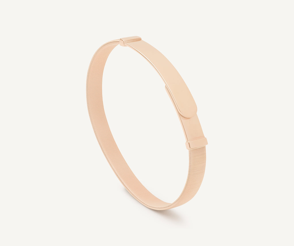 MASAI 18K Rose Gold Coil Bangle Bracelet, Large Width