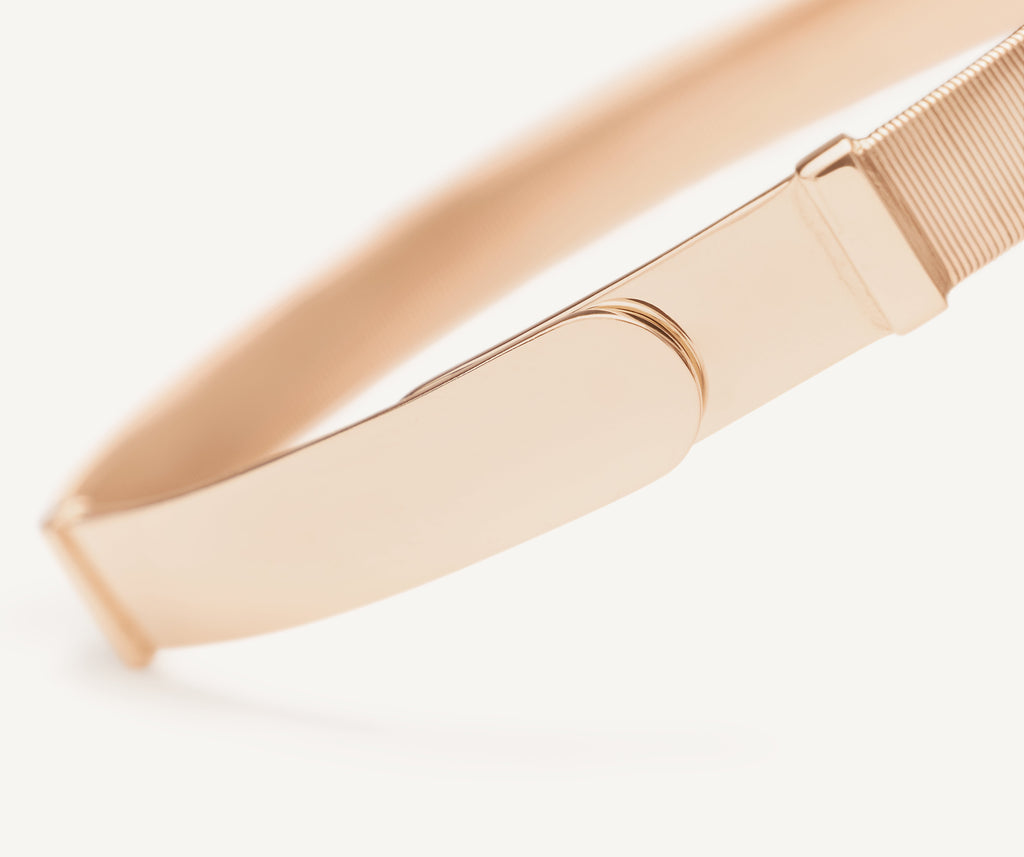 MASAI 18K Rose Gold Coil Bangle Bracelet, Large Width
