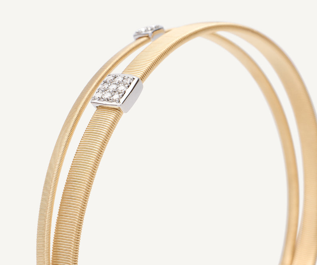 MASAI 18K Yellow Gold 2-Strand Coil Bracelet With Diamonds BG732_B_YW_M5