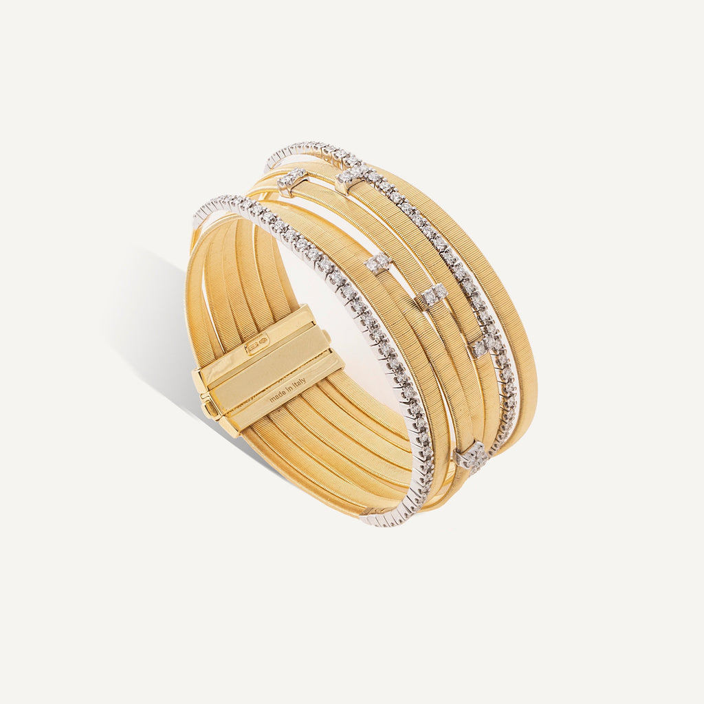 MASAI 18K Yellow Gold 7-Strand Coil Bracelet With Diamonds BG741_B1_YW_M5