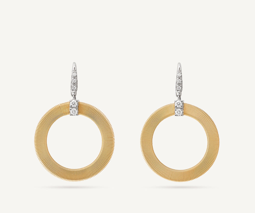 MASAI 18K Yellow Gold Circular Drop Earrings With Diamonds OG378-AB_B_YW_M5