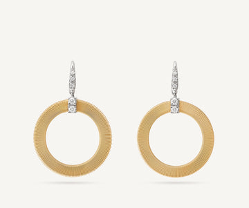 MASAI 18K Yellow Gold Circular Drop Earrings With Diamonds OG378-AB_B_YW_M5