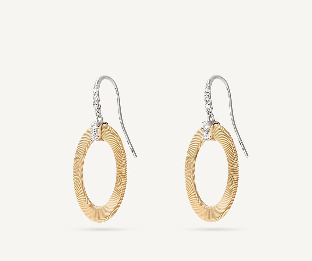 MASAI 18K Yellow Gold Circular Drop Earrings With Diamonds OG378-AB_B_YW_M5