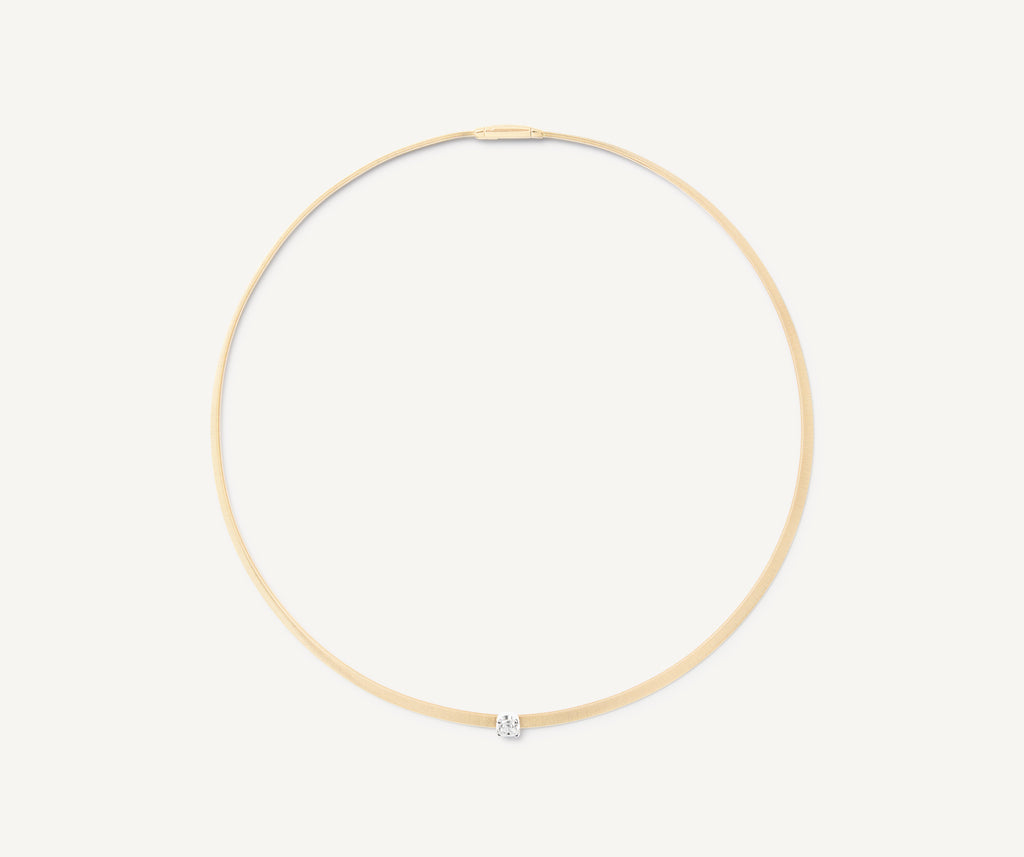 MASAI 18K Yellow Gold Coil Collar With Cushion-Cut Diamond CG731_B4_YW_M5