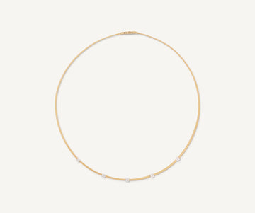 MASAI 18K Yellow Gold Coil Necklace With Diamond Stations CG730_B_YW_M5