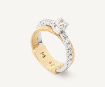 MASAI 18K Yellow Gold Double-Band Ring With Diamonds