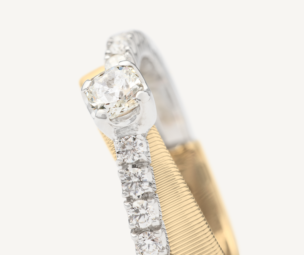 MASAI 18K Yellow Gold Double-Band Ring With Diamonds