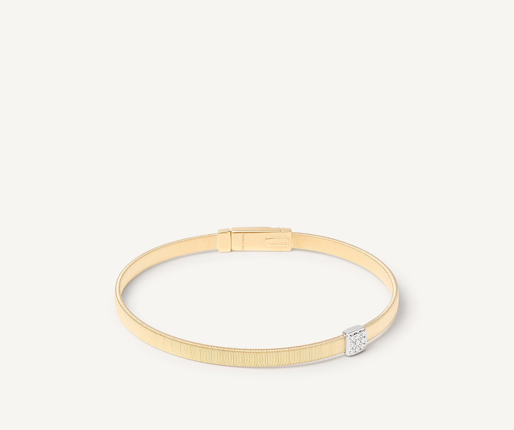 MASAI 18K Yellow Gold Medium Stackable Bracelet With Diamonds BG731_B_YW_M5