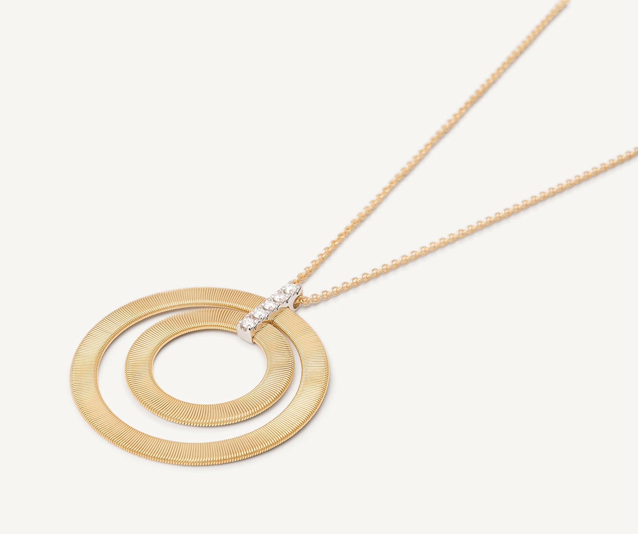 18K Yellow Gold Pendant With Diamonds, Long – Marco Bicego