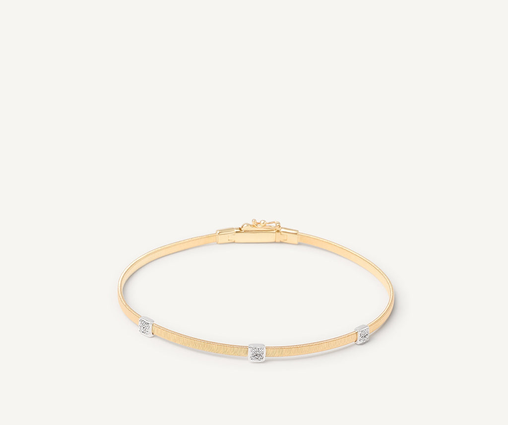 MASAI 18K Yellow Gold Small Stackable Bracelet With Diamonds BG730_B1_YW_M5