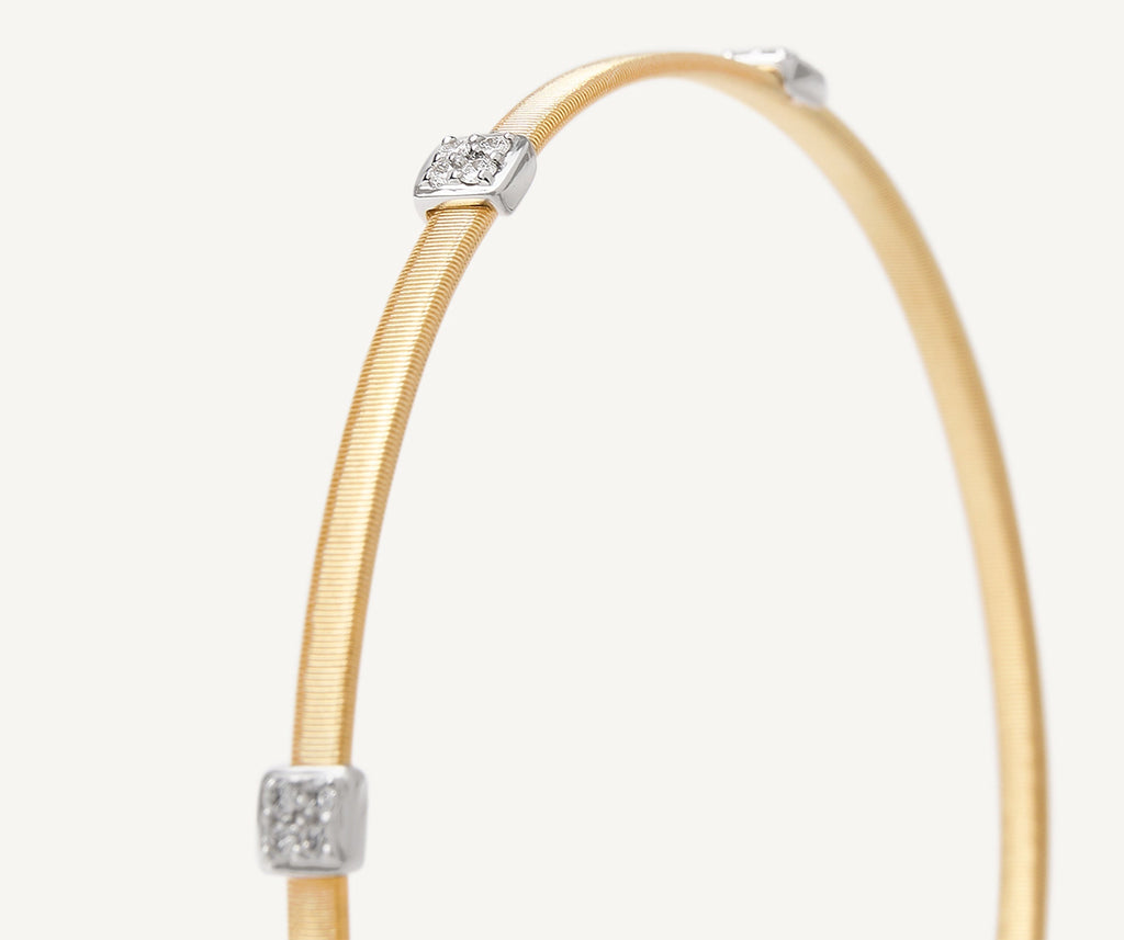 MASAI 18K Yellow Gold Small Stackable Bracelet With Diamonds BG730_B1_YW_M5