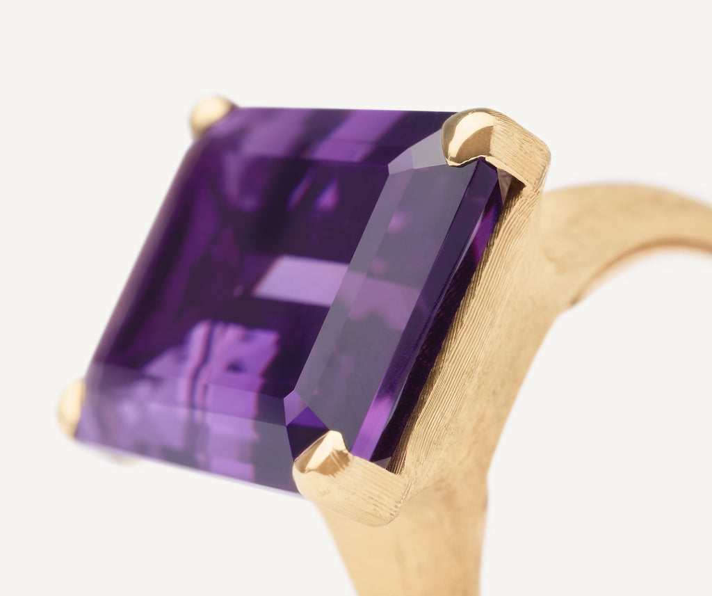 MURANO 18K Yellow Gold Amethyst Cocktail Ring