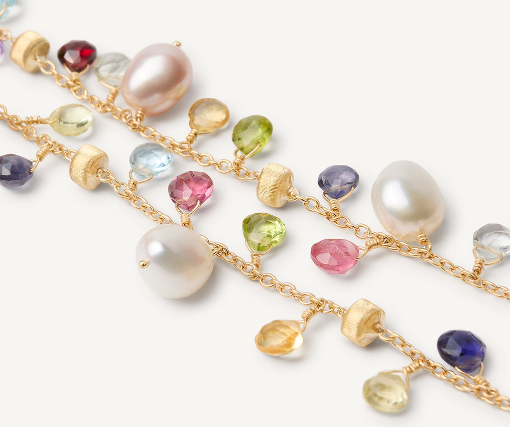 PARADISE 18K Yellow Gold 2-Strand Gemstone Bracelet With Freshwater Pearls BB2594_MIX114_Y_02