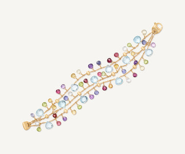 PARADISE 18K Yellow Gold 3-Strand Gemstone Bracelet, Topaz Accents BB2593_MIX01T_Y_02