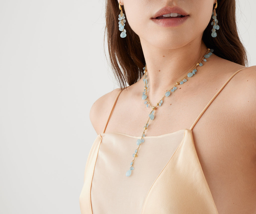 PARADISE 18K Yellow Gold Aquamarine Lariat Necklace CB2586-B_AQ01_Y_02