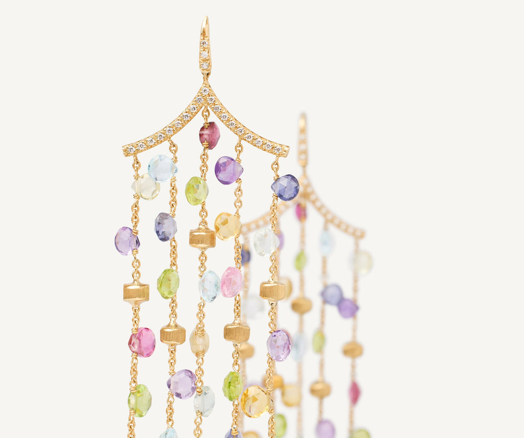 PARADISE 18K Yellow Gold Gemstone Chandelier Earrings OB1765-AB_MIX01T_Y_02