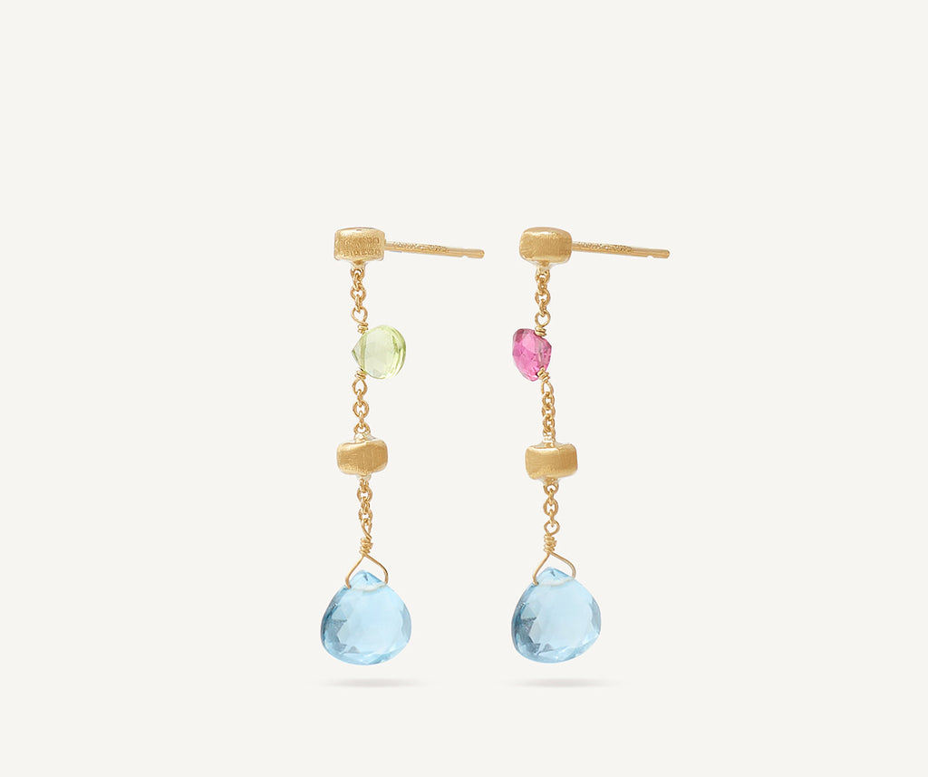 PARADISE 18K Yellow Gold Gemstone Earrings OB1430_MIX01_Y_02