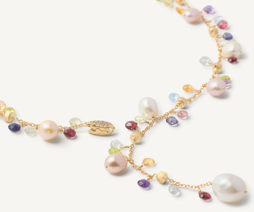 PARADISE 18K Yellow Gold Gemstone Lariat Necklace With Freshwater Pearls CB2586-B_MIX114_Y_02