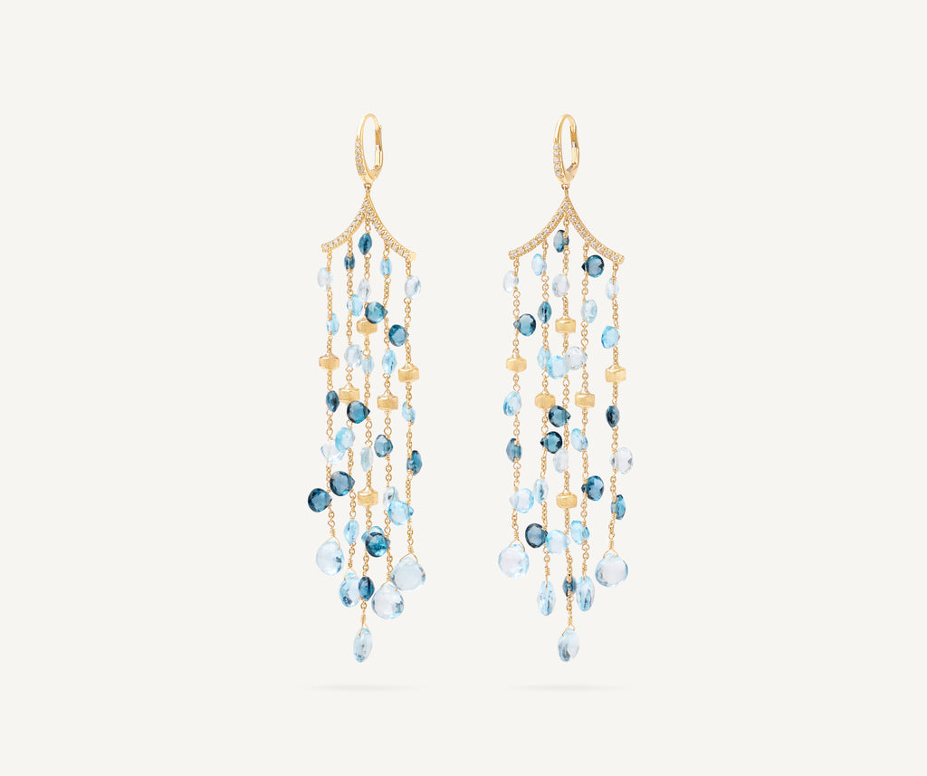 PARADISE 18K Yellow Gold Mixed Topaz Five-Strand Chandelier Earrings OB1765-MB_TP01_Y_02