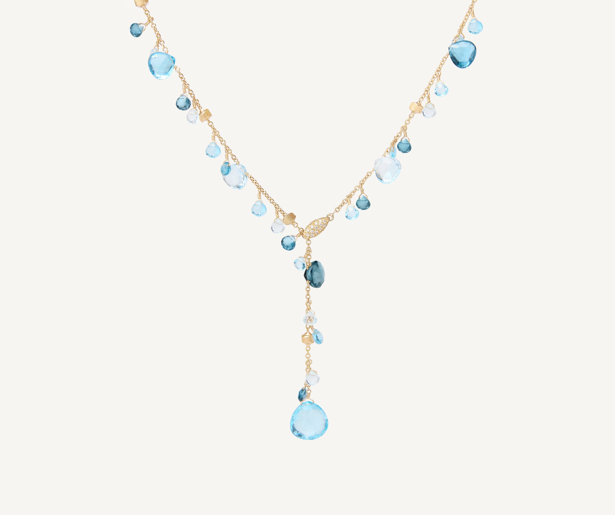 18K Yellow Gold Mixed Topaz Lariat Necklace – Marco Bicego