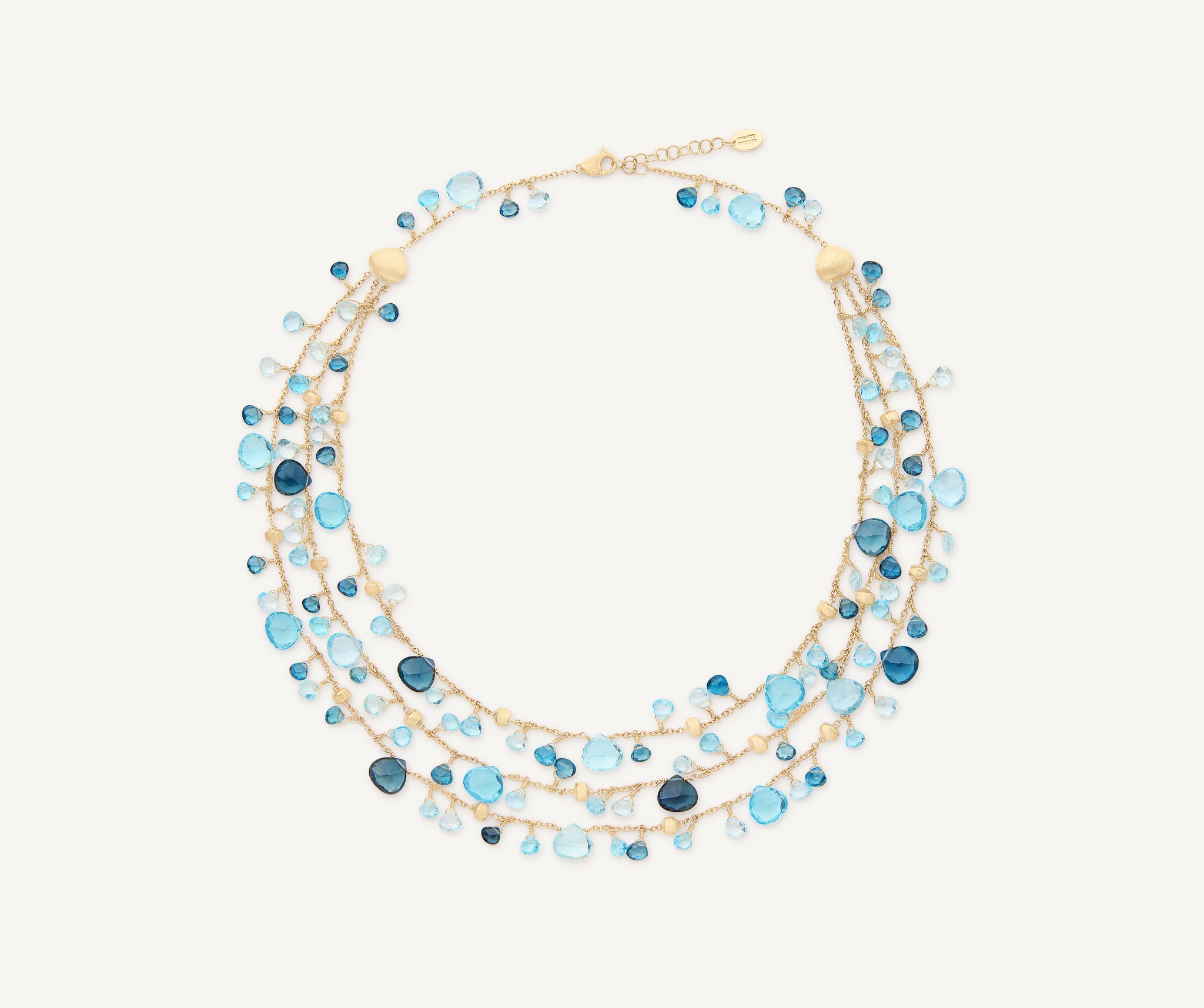 18K Yellow Gold Mixed Topaz Three-Strand Necklace – Marco Bicego