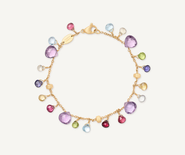 18K Yellow Gold Single-Strand Gemstone Bracelet, Amethyst Accents – Marco  Bicego