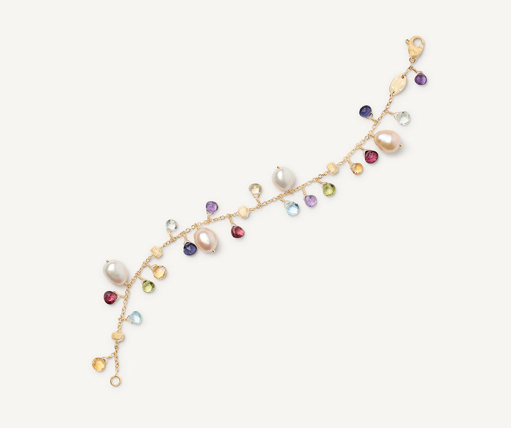 PARADISE 18K Yellow Gold Single-Strand Gemstone Bracelet With Freshwater Pearls BB2584_MIX114_Y_02