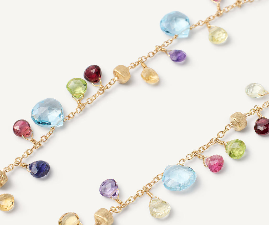 PARADISE 18K Yellow Gold Single-Strand Gemstone Necklace, Topaz Accents CB2584-E_MIX01T_Y_02