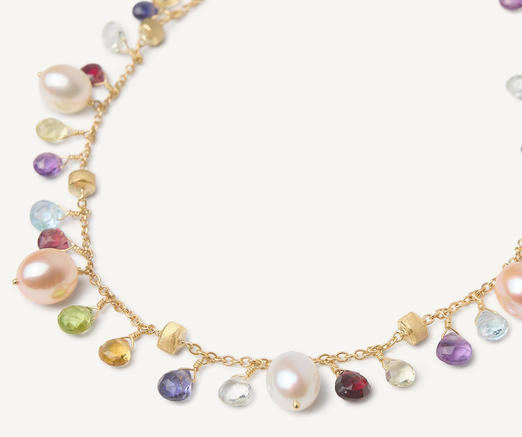 PARADISE 18K Yellow Gold Single-Strand Gemstone Necklace With Freshwater Pearls CB2584-E_MIX114_Y_02