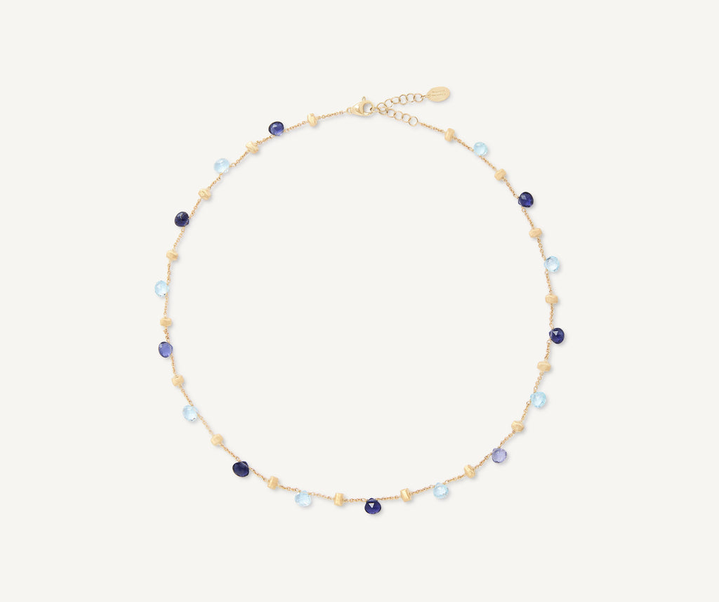 PARADISE 18K Yellow Gold Single-Strand Topaz & Iolite Necklace CB765-E_MIX240_Y_02