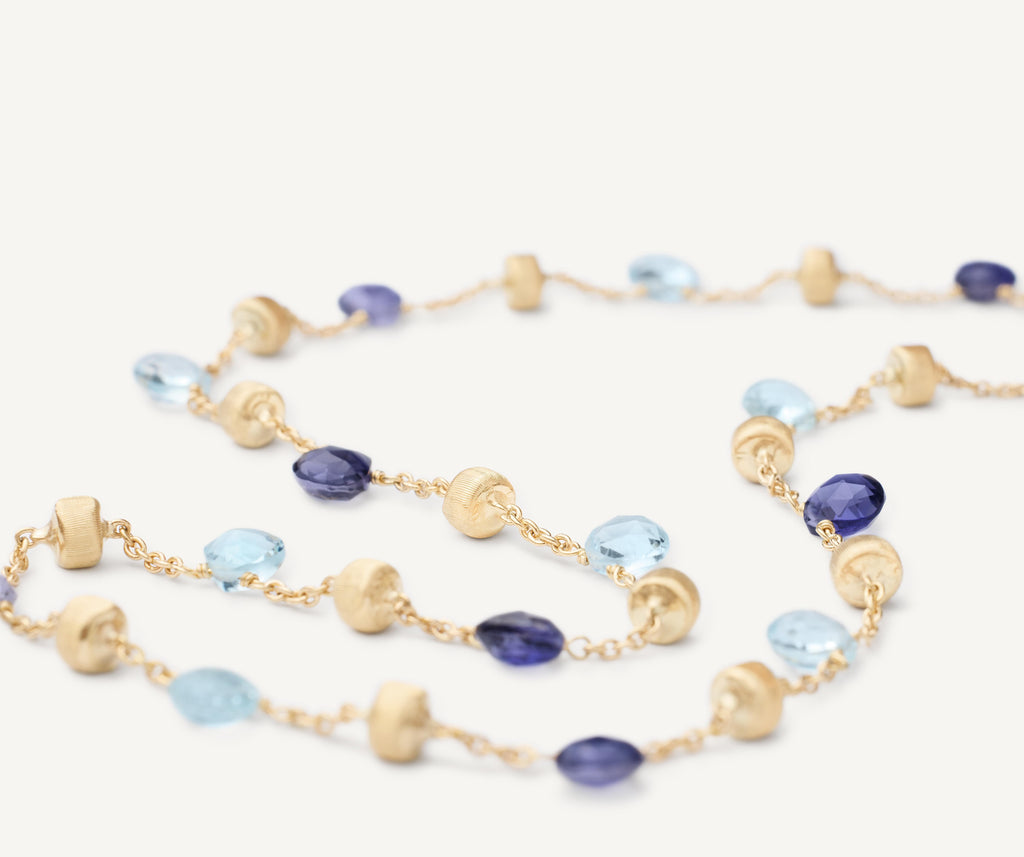 PARADISE 18K Yellow Gold Single-Strand Topaz & Iolite Necklace CB765-E_MIX240_Y_02