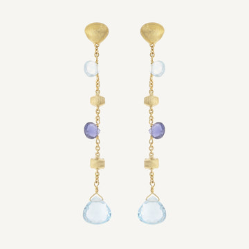 PARADISE 18K Yellow Gold Topaz & Iolite Earrings, Long OB1684_MIX240_Y_02