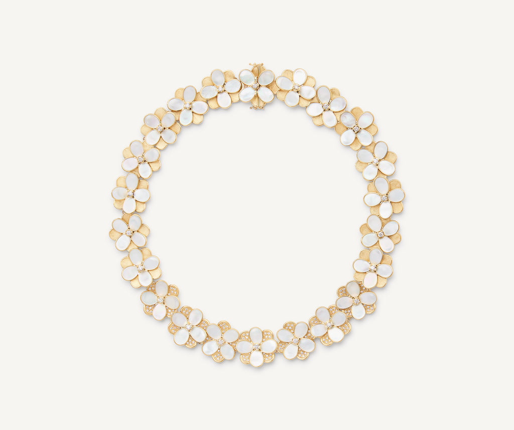 PETALI 18K Yellow Gold Collar Necklace with Mother of Pearl and Diamonds CB2796-SMPW_B5_Y_02