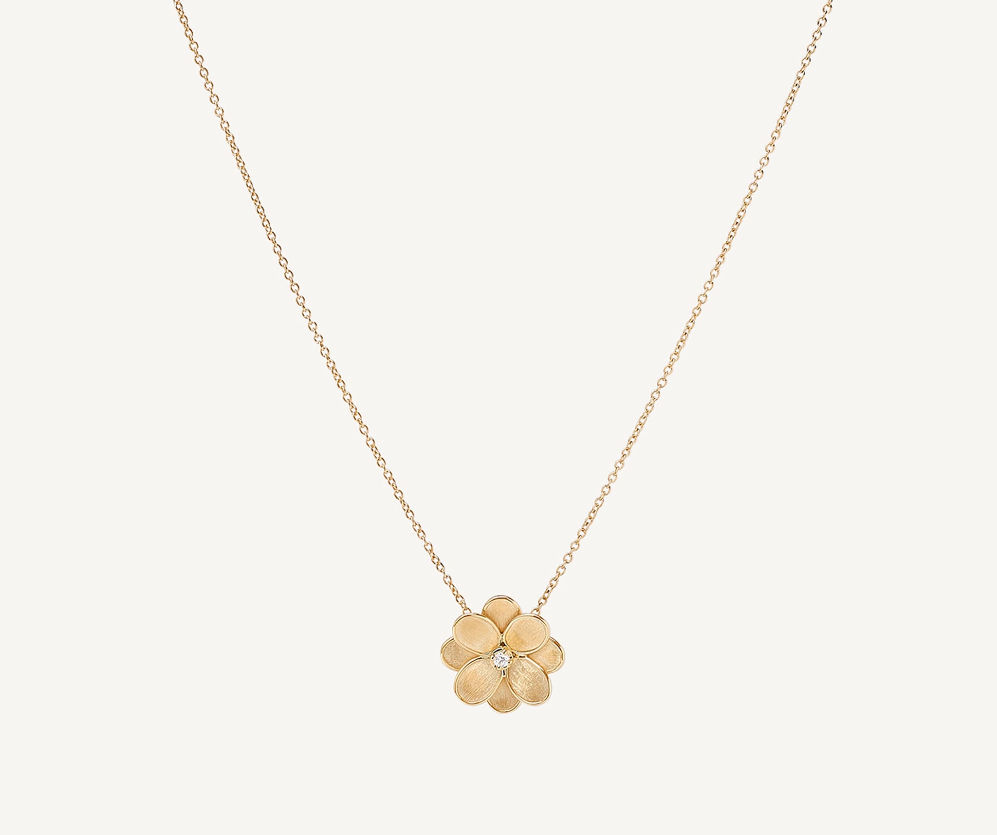 18K Yellow Gold Flower Pendant with Diamonds – Marco Bicego