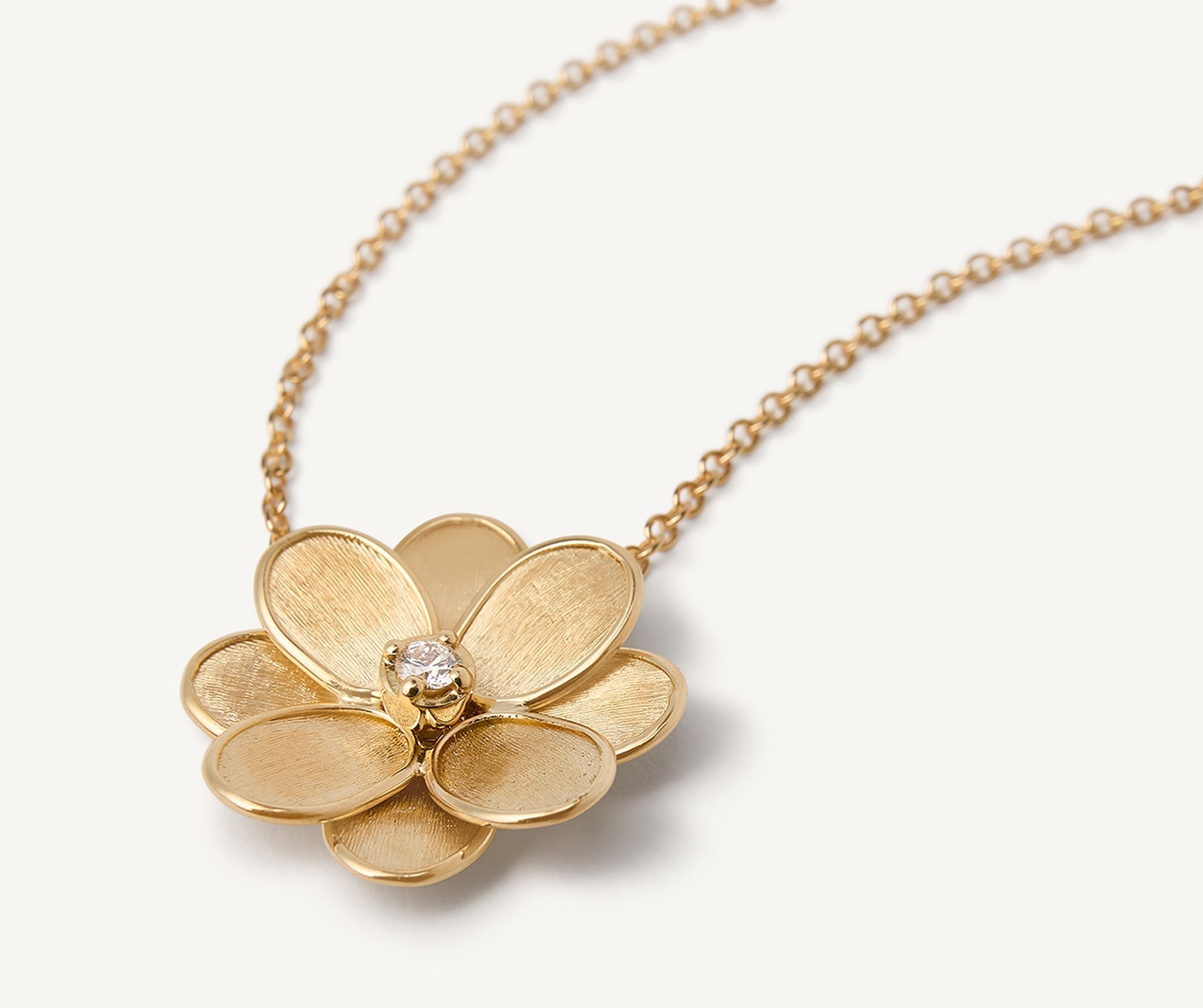 18K Yellow Gold Flower Pendant with Diamonds – Marco Bicego