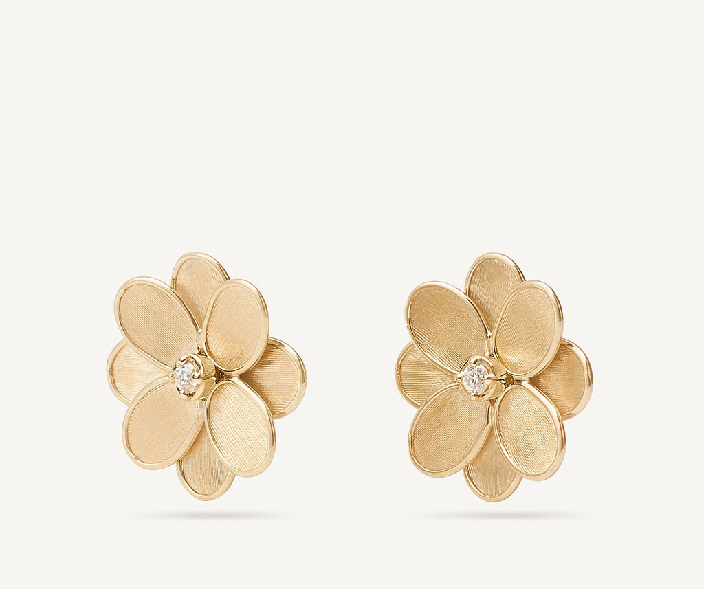 PETALI 18K Yellow Gold Flower Stud Earrings with Diamonds OB1678_B_Y_02